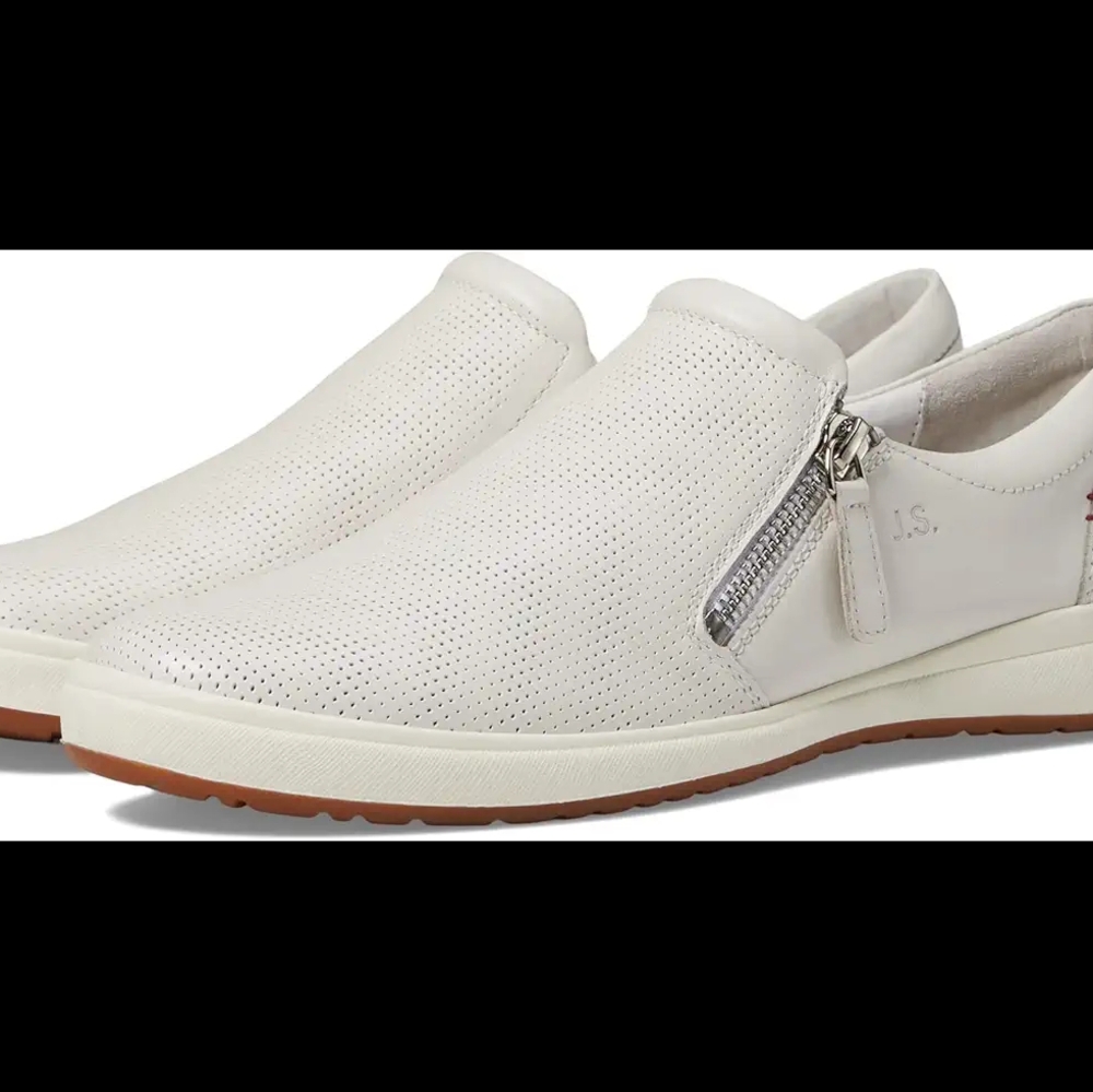 Josef Seibel White Leather Loafers